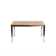 PREMIUM TEAK WOOD TOP WITH STAINLESS STEEL GRADE #304 FRAME,USED FOR 4 TO 6 CHAIRS ACCURA OUTDOOR TABLE  L150