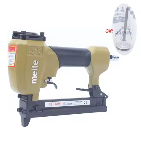 Meite 425K Pneumatic U Nails Gun Air Stapler For Decoration/Leather/Shoes