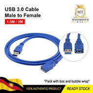 USB 3.0 Male to Female Extension Cable Extender 1.5M 3M AM/FM