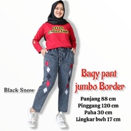 Embroidered BAGGY PANTS JEANS/Boyfriend PANTS / JEANS BAGGY PANTS/BAGGY PANTS JEANS/Women's JEANS