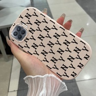 Case For OPPO A93 2020 Reno 4F 4 Lite F17 Pro Phone Flower Letter Shockproof Round And Fat