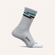FEETURES Elite Max Cushion Mini Crew Socks - Grey Green