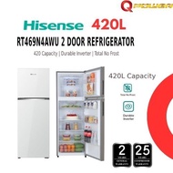 Hisense 420L / 450L 2 Door Inverter Refrigerator HSE-RT486N4FBV / RT469N4AWU-LBU