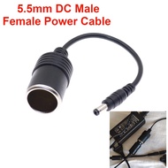 12V-24V Car Cigarette Lighter Socket Plug Connector to DC 5.5x2.1mm Male Female Power Cable