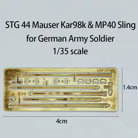 1/35 German Soldier STG44 & Mauser Kar98k & MP40 Sling Photo Etched Model Kits,1pc Etched Sheet Pack