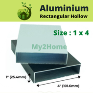 1 x 4 Aluminium Hollow Rectangular Hollow / Segi Empat Hollow / Bar Berongga Aluminium 长方通 -2ft/ 4ft