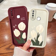 White Tulip Flowers Phone Case For VIVO Y17 Y11 Y15 Y12 Y12i Y3S 1901 1902 1904 Y17S Y16 Y15S Y15A Y