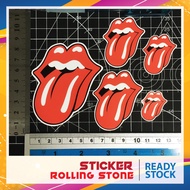 Sticker PVC Rolling Stone Kalis Air | Sticker Lidah Merah | Sticker Motor, Helmet