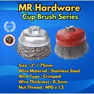 3" Wire Cup Brush with Stainless Steel Wire Crimped Wire Cup Brush