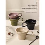 Ceramic Ladies Exquisite Coffee Cup Design Sense Niche Cup Breakfast Cup Purple Mug Microwave Milk C