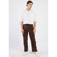 OCWA GUNNA OVERSIZED CROP COTTON SHIRT WHITE