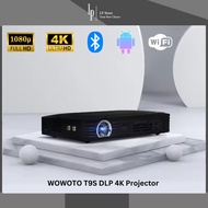 WOWOTO T9S DLP 4K Projector Portable Android 1080P Autofocus Built-in Battery WIFI HD Classroom Offi