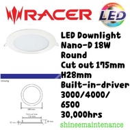 [2pc bundle!] Racer LED Recessed Downlight 18W Round 175mm 3000K/4000K/6500K