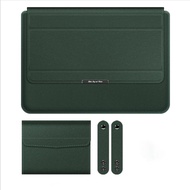 Macbook shockproof leather case, laptop shockproof bag and cooling holder with mouse charger wallet