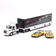 MINI GT X MIJO EXCLUSIVE 1/64 MGTS0009 CORVETTE RACING C8.R RACING TRANSPORTER SET