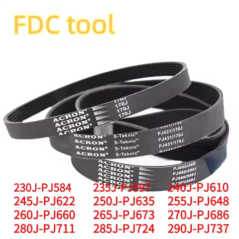 Ribbed Belt PJ 230J 240J 245J 248J 250J 255J 260J 270J 280J 290J 300J Sports Bike Treadmill Exercise