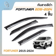 คิ้วกันสาดประตู คิ้วกันฝนประตู สีดำ อะคริลิคแท้ สำหรับรถ Toyota Fortuner 2015 2016 2017 2018 2019 20