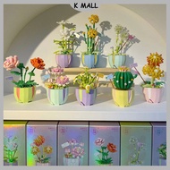 Flower Blocks DIY Building Blocks Immortal Flower Bouquet For Home Decoration Building Block Flowers