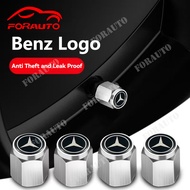 4pcs/set Aluminum Alloy Car Wheel Tire Valve Cap Tyre Rim Stem Air Caps Covers Anti-theft forMercede