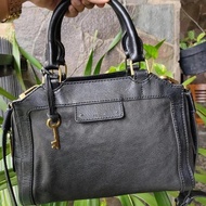 PRELOVED PL BAG TAS FOSSIL MADDOX LOGAN SMALL MEDIUM LARGE BLACK HITAM