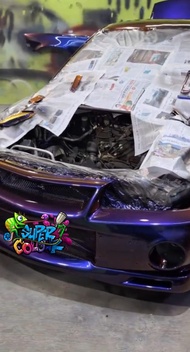 Cat Bunglon super moon light prpule black ungu tapi hitam gratis cat dasar 200mlsuper colour origina