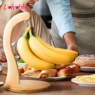 [Lohobby] Bamboo Banana Holder Decorative Sturdy Banana Rack Banana Keeper with Hook