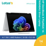 HP OmniBook X FlipNGAI 14-fk0048AU Silver Laptop (AI 7 350,16GB,512GB,14",W11)