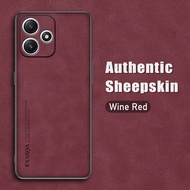 Jingsanc ốp da cho Xiaomi redmi 12 5g trường hợp sang trọng da cừu silicone nhựa tpu mềm ốp điện tho