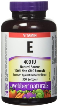 Webber Naturals Vitamin E, 400IU, 300 softgels