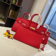 [Fishwater Boutique] First Layer Togo Cowhide 35cm Large Capacity Handbag Unisex Universal Style