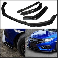 Honda Civic FC 2016-2020 Front Lip Front Lips Front Skirt Bumper Diffuser 3 Section 3 Pcs