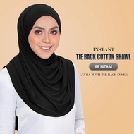 READY STOCK Tudung Instant Tie Back Cotton Shawl Ariani