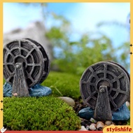 {stylishlife} 2 Pcs Waterwheel Micro Landscape Bonsai Plants Fish Tank DIY Decor