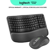[Combo Set] Logitech Wave Keys Wireless Ergonomic Keyboard + Logitech Signature Wireless Mouse M650