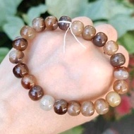 Botswana agate drum bead 10mm bracelet