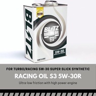 [FREE Oil Filter,Injector Cleaner,Engine Flush]BLITZ JAPAN (Ester Based) S3 5W-30R API SN Fully Synthetic Engine Oil 4L