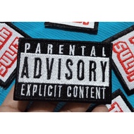 TS23 061 parental advisory cool hip trendy patch sign warning symbol embroidery logo patch uniform