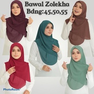 BORONG TUDUNG BAWAL CURVE BIDANG50 CHIFFON