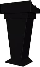 Stylish and Modern lectern Wooden Pulpit Podium Desk for Host Conference Heavy Duty Classrooms Teachers Speaking Pulpit Stand Laptop Podiums with Edge Stopper Easy to Assemble (Size : Black)