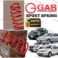 ORIGINAL GAB SPRING SPORT LOWER NISSAN GRAND LIVINA LATIO / SYLPHY G11 / ALMERA N17 1SET 4PCS