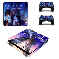Vinly Skin Sticker Cover for Sony PS4 Slim PlayStation 4 SLIM Console and 2 controller skins -Anime
