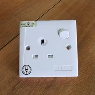 13A s/s/o /13A switch electric socket /13A Socket  lampu plug socket 13a socket dinding  3x3 nut box