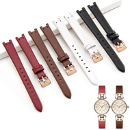 For Anne Klein 12x6mm Waterproof Watchbands Concave Inter Women Small Dial Replace Durable Genuine Leather Watch Strap