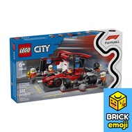LEGO 60443 City F1 Pit Stop & Pit Crew with Ferrari Car
