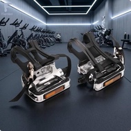 [Flameer] Cycle Pedals 9/16 Threaded Bike Pedal Strap Cycle Accessory Black and Silver