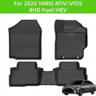 For2025 YARIS ATIV/VIOS RHD TPE Car Floor Mat/Rear Trunk Mat