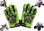 MRS Lime Green Gloves Kids Youth Children Gloves ATV Quad Off-Road Gloves Dirt Pit Bike Gloves Go Ka