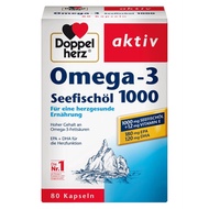Doppelherz Omega 3 Seefischol Fish Oil Capsule 1000, 80 Tablets