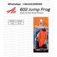 AN LURE 602 JUMP FROG 16g FISHING LURE MADE BY REAL WOOD PRODUCT