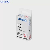 CASIO標籤機色帶9mm白底紅字